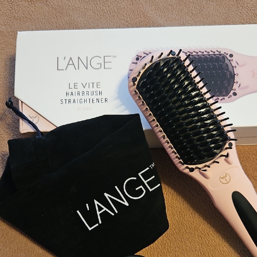 L'Ange Pink Hairbrush Straightener